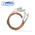 Ignition electrode for gas burner ceramics